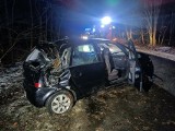  Wypadek w Grabach. Samochód uderzył w drzewo na drodze Czerniejewo - Nekla. Dwie osoby ranne