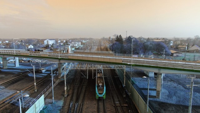Nowy wiadukt drogowy nad torami linii kolejowej Białystok-Warszawa