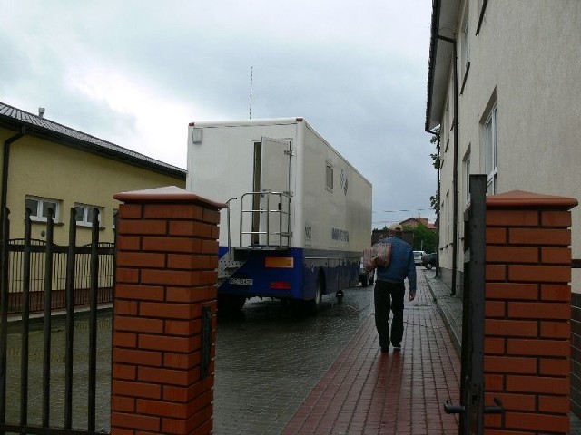 Mammobusy stały w sąsiedztwie Gminnego Centrum Kultury w Grębowie.