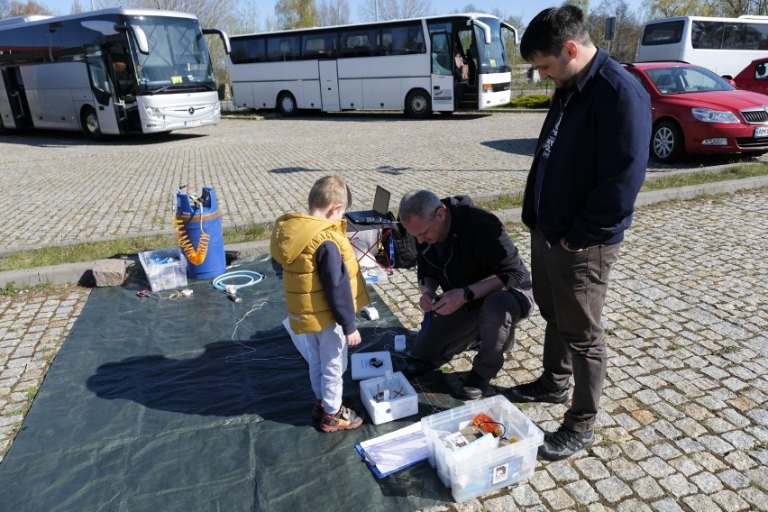 Start balonu stratosferycznego sprzed Młyna Wiedzy