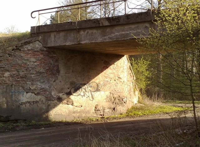 Stan wiaduktu pod linią kolejową Słupsk - Ustka ciągle się pogarsza. Bardzo niepokoi to tych, którzy jeżdżą pod nim z Charnowa do Wodnicy. Z pociągu tego nie da się zobaczyć.