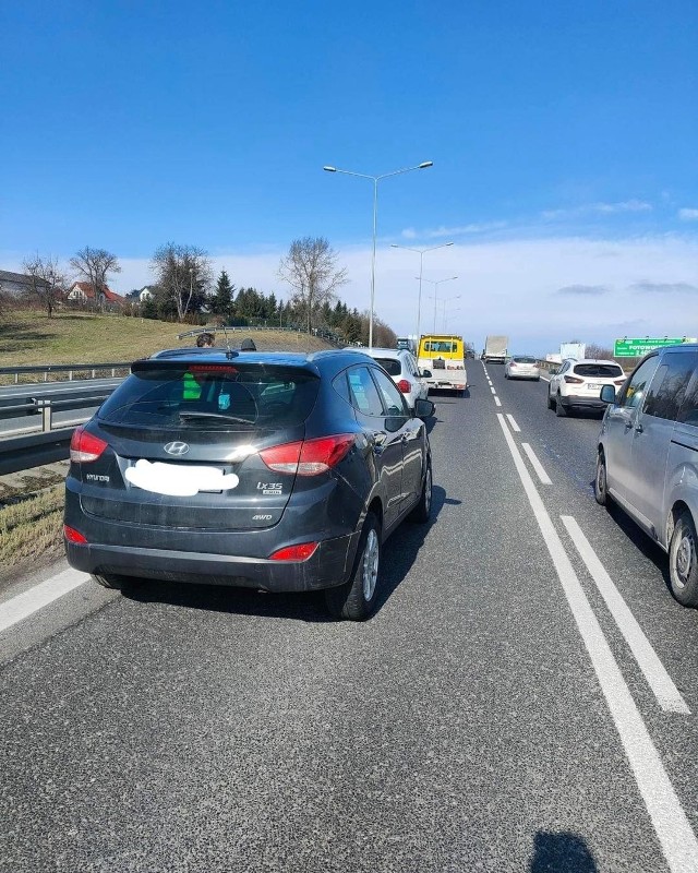 Zderzenie samochodów na zakopiance