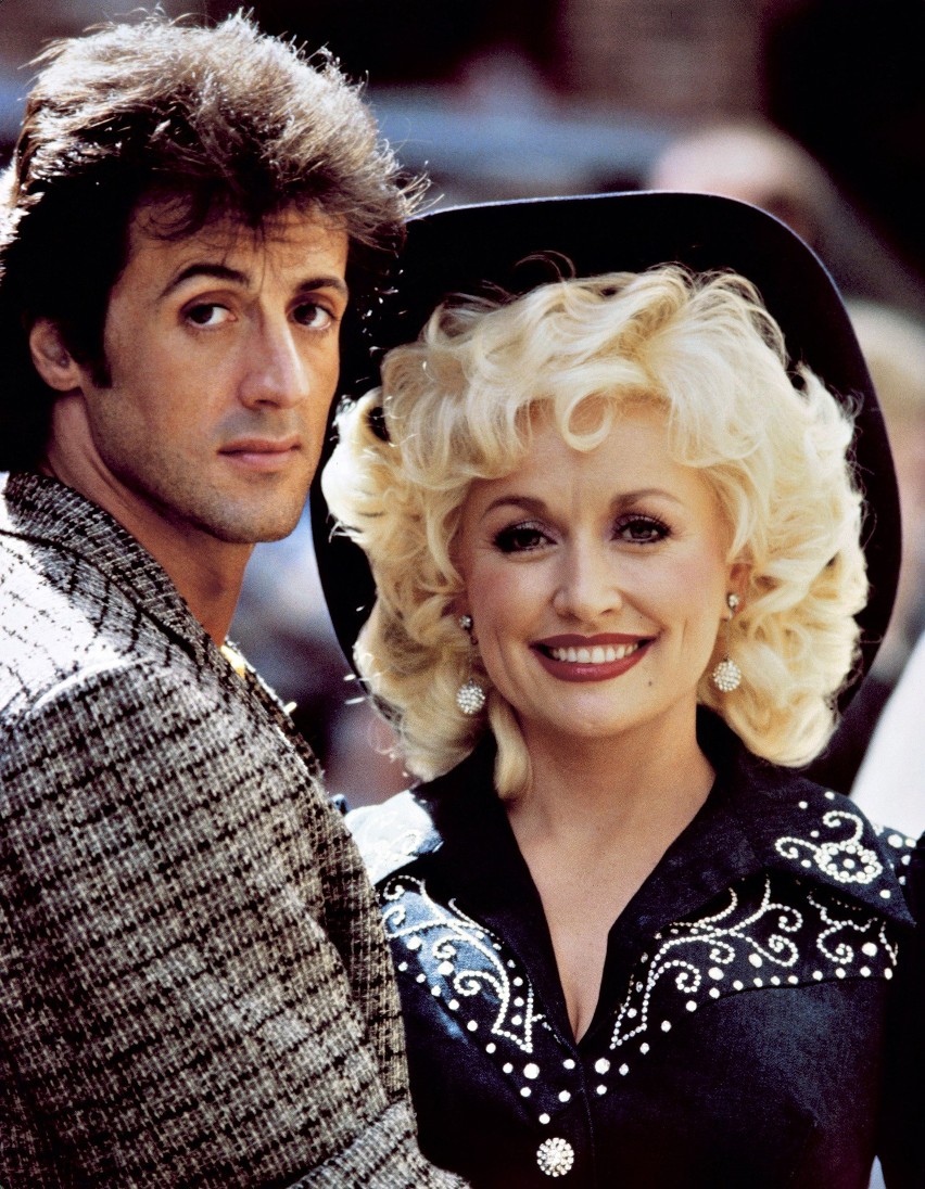 Rok 1984 roku Dolly Parton u boku Sylwestra Stallone.