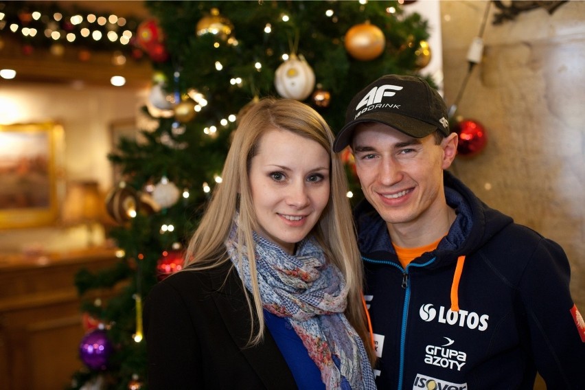 Kamil Stoch z żoną Ewą