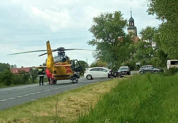 Wypadek pod Oleśnicą 27.05.2021