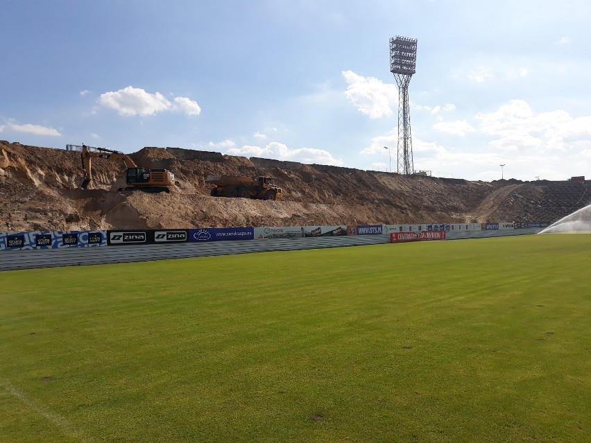 Budowa nowego stadionu Pogoni Szczecin - stan na 18 czerwca.