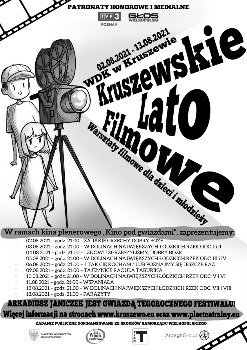Dwutygodniowy festiwal filmowy „Kruszewskie Lato Filmowe” z...