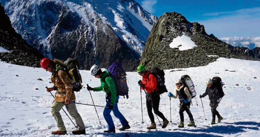 Na Mont Blanc: Michał Mysza, Jurek Płonka, Kasie: Pigoń,...