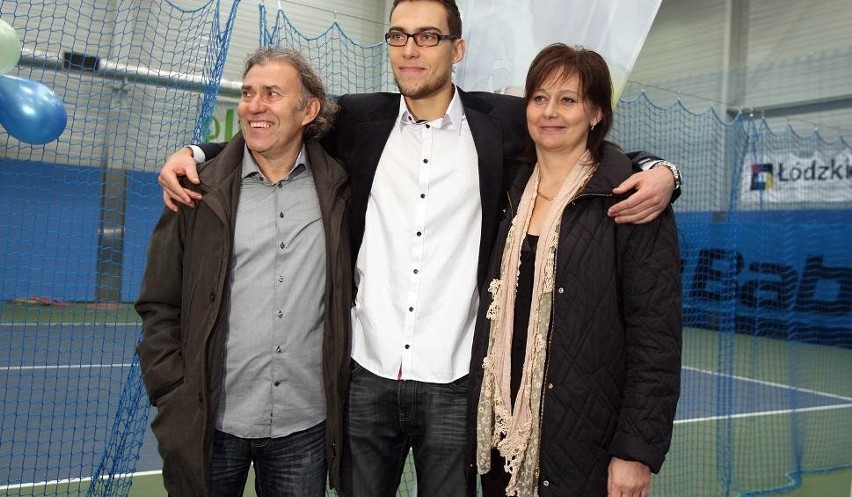 Mama Anna Szalbot i Jerzy Janowicz junior oraz Jerzy...