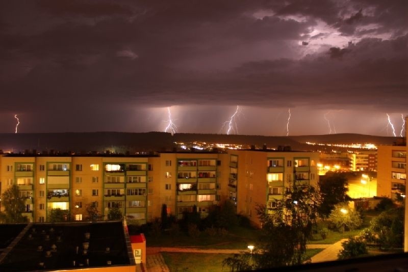 Burza nad Kielcami.