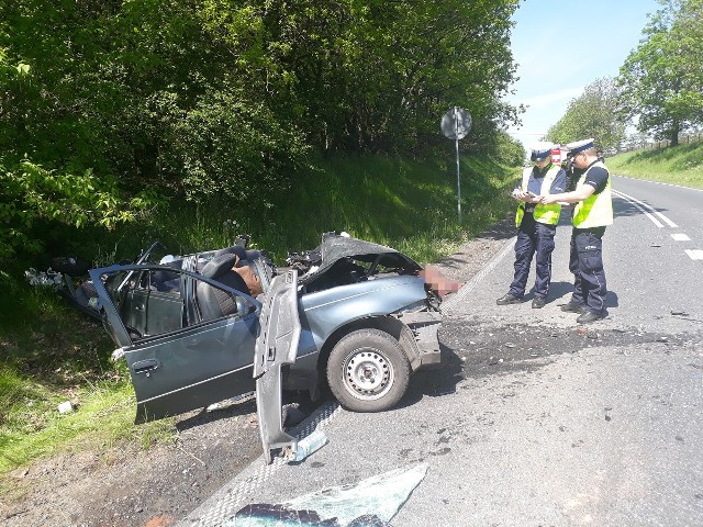 83-letni kierujący samochodem daewoo zginął na miejscu