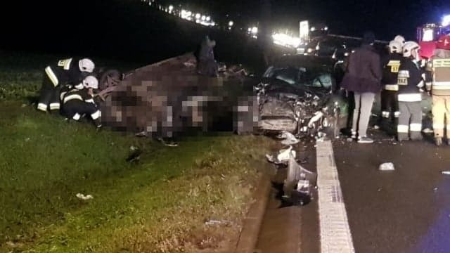 Tragiczny wypadek na DK 91 między Rudnem a Lignowami 16.12.2019. Nie żyje jedna osoba [zdjęcia]