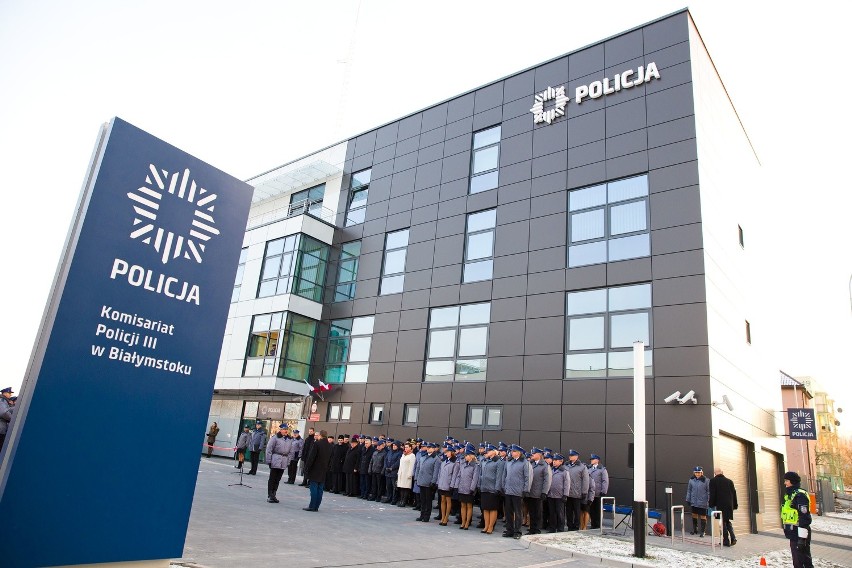Komisariat Policji III w Białymstoku, ul. Wrocławska 51 A - uroczyste otwarcie (zdjęcia, wideo)