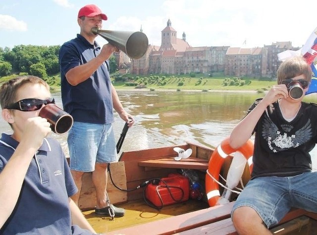 Galerą płyną m.in. Andrzej Muszkowski, Aleksander Jankowski i Michał Łachinowicz