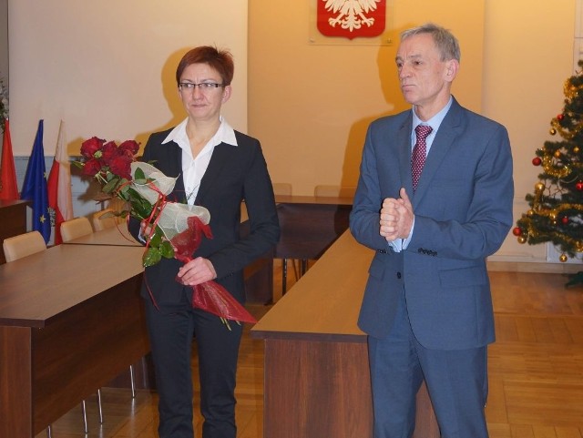 Burmistrz Marek Szaruga przedstawił swoją zastępczynię. Funkcję tę sprawować będzie Bogna Adamska
