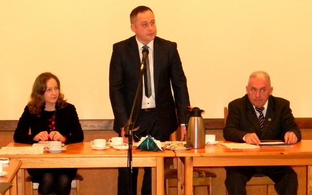 Danuta Marcinek, pierwsza wiceprzewodnicząca, Zbigniew Zwolinski, przewodniczący Rady i Zdzisław Kwiatkowski, drugi wiceprzewodniczący Rady.