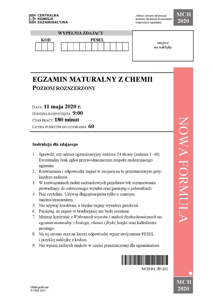 Matura z chemii na poziomie rozszerzonym już za nami. Zobacz...