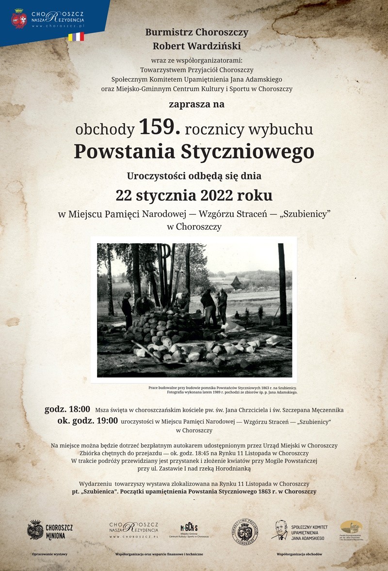 W sobotę mieszkańcy gminy Choroszcz uczczą 159. rocznicę wybuchu powstania styczniowego