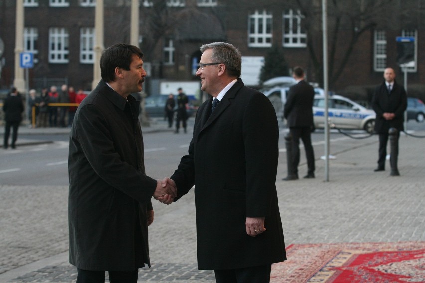 Prezydenci Polski i Węgier w Katowicach