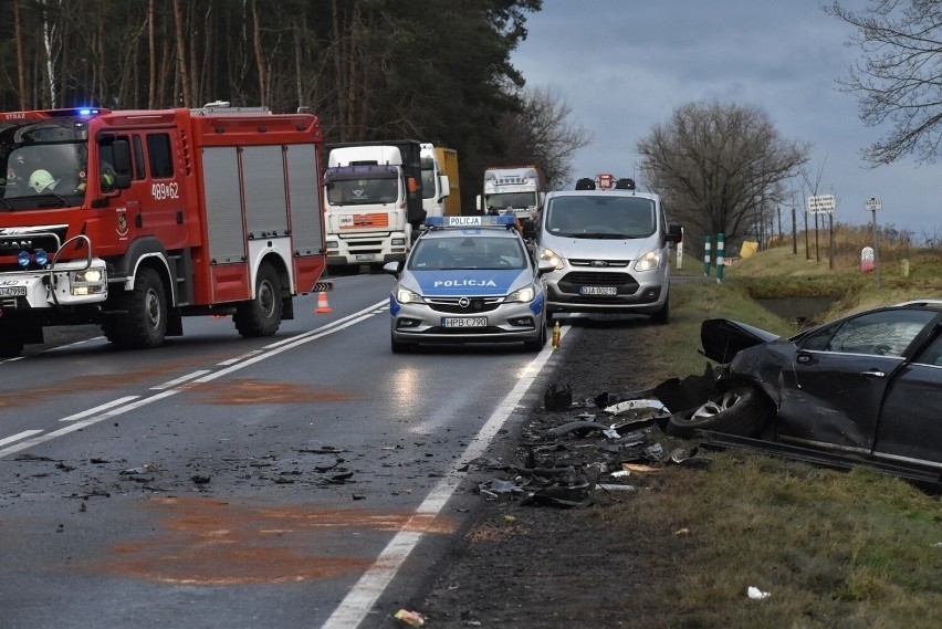 Wypadek na drodze Wrocław - Lubin 31.12.2021