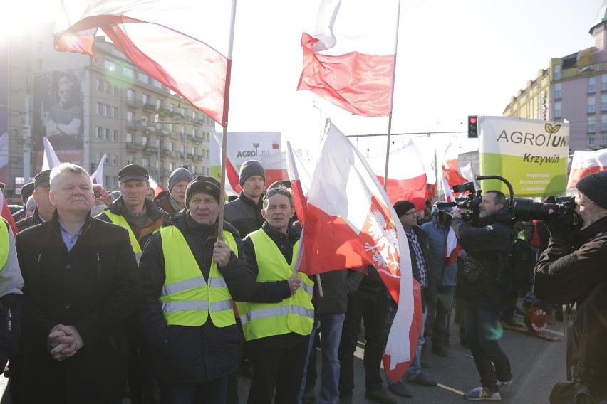 Protest rolników zorganizowany w Warszawie przez Agrounię