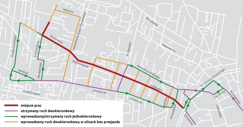 Kraków. Od soboty wielkie utrudnienia komunikacyjne. Zamknięta zostaje ul. Krakowska. Nie pojadą tramwaje do Borku Fałęckiego