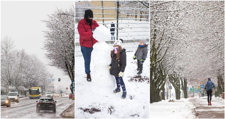 Napadało śnieg uw Słupsku! - 9.01.2021