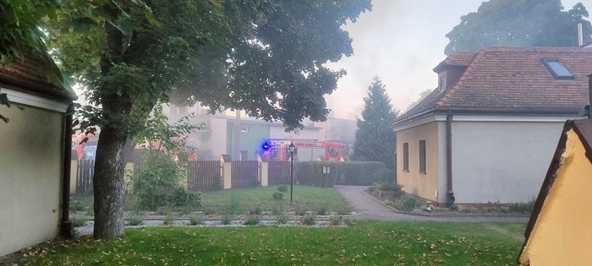 Pożar opuszczonego budynku we Włocławku