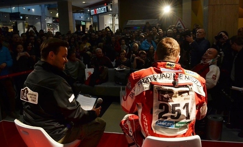 Rajd Dakar 2015: Rafał Sonik w Bielsku-Białej dziękował kibicom [ZDJĘCIA, WIDEO]