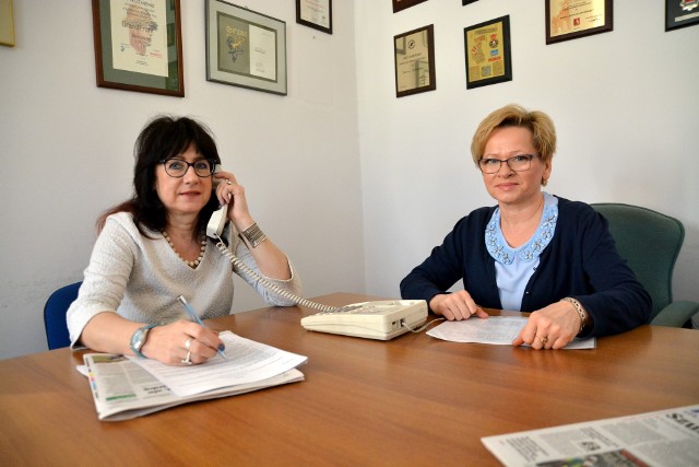 Na pytania odpowiadały (od lewej) Marta Strus, z-ca dyrektora Oddziału ZUS w Lublinie i Małgorzata Świątek, naczelnik WŚE-R