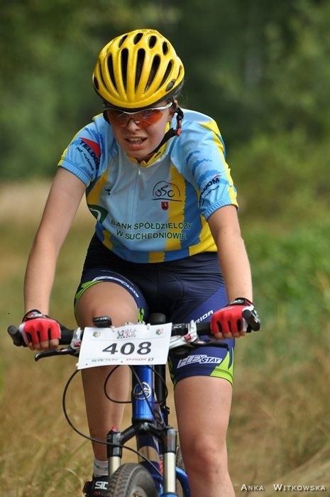 Anna Banaszek z Suchedniowa podczas mistrzostw Polski w kolarstwie górskim, które odbyły się w Kielcach. Zajęła tam drugie miejsce.