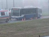 Kraków. Potrącenie rowerzysty przez autobus [ZDJĘCIA]