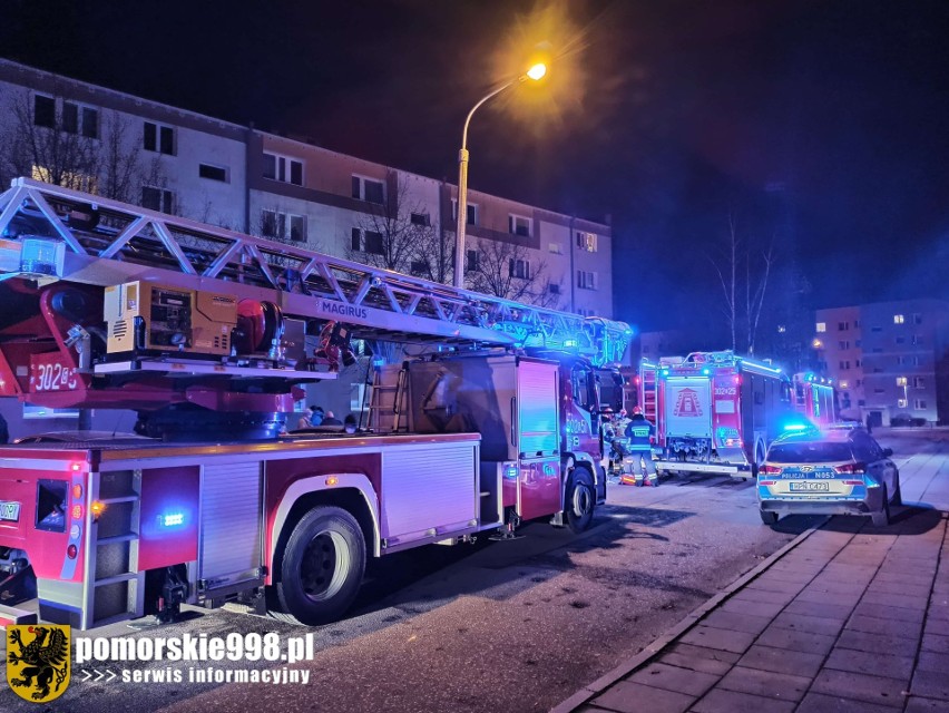 Pożar mieszkania w jednym z bloków przy ul. Szopińskiego na...
