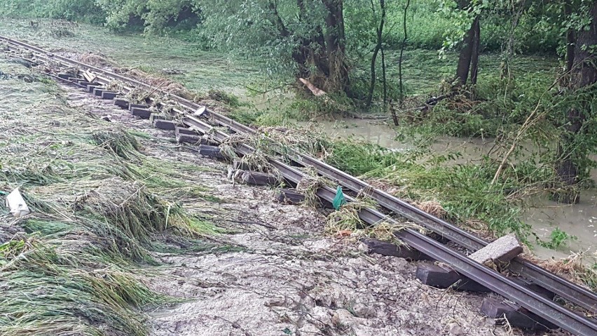 Straty po piątkowej burzy na torowisku Przeworskiej Kolei...