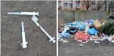 Odpady medyczne na dzikim wysypisku śmieci w Łęczycy! Zdjęcia