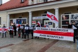 Białystok. Białorusini mieszkający w Podlaskiem protestowali przeciwko reżimowi Łukaszenki