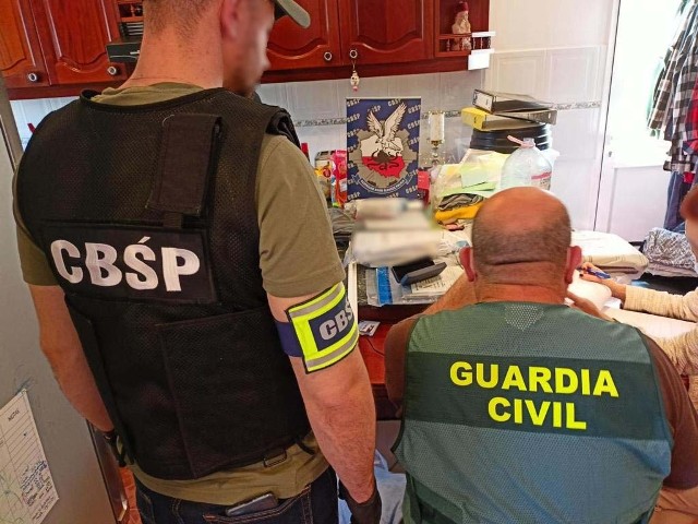 Nad rozpracowaniem sprawy pracowali policjanci CBŚP i hiszpańska Guardia Civil