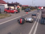 Wypadki motocyklistów w Sosnowcu i Ustroniu: Ofiary w szpitalach
