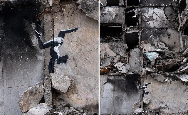 Banksy opublikował na Instagramie nagranie o swoim pobycie na Ukrainie.