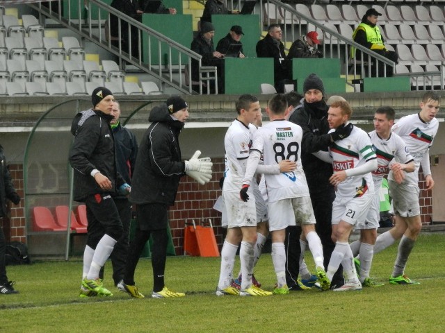 Trenerzy na meczu GKS Tychy - Widzew Łódź 1:0