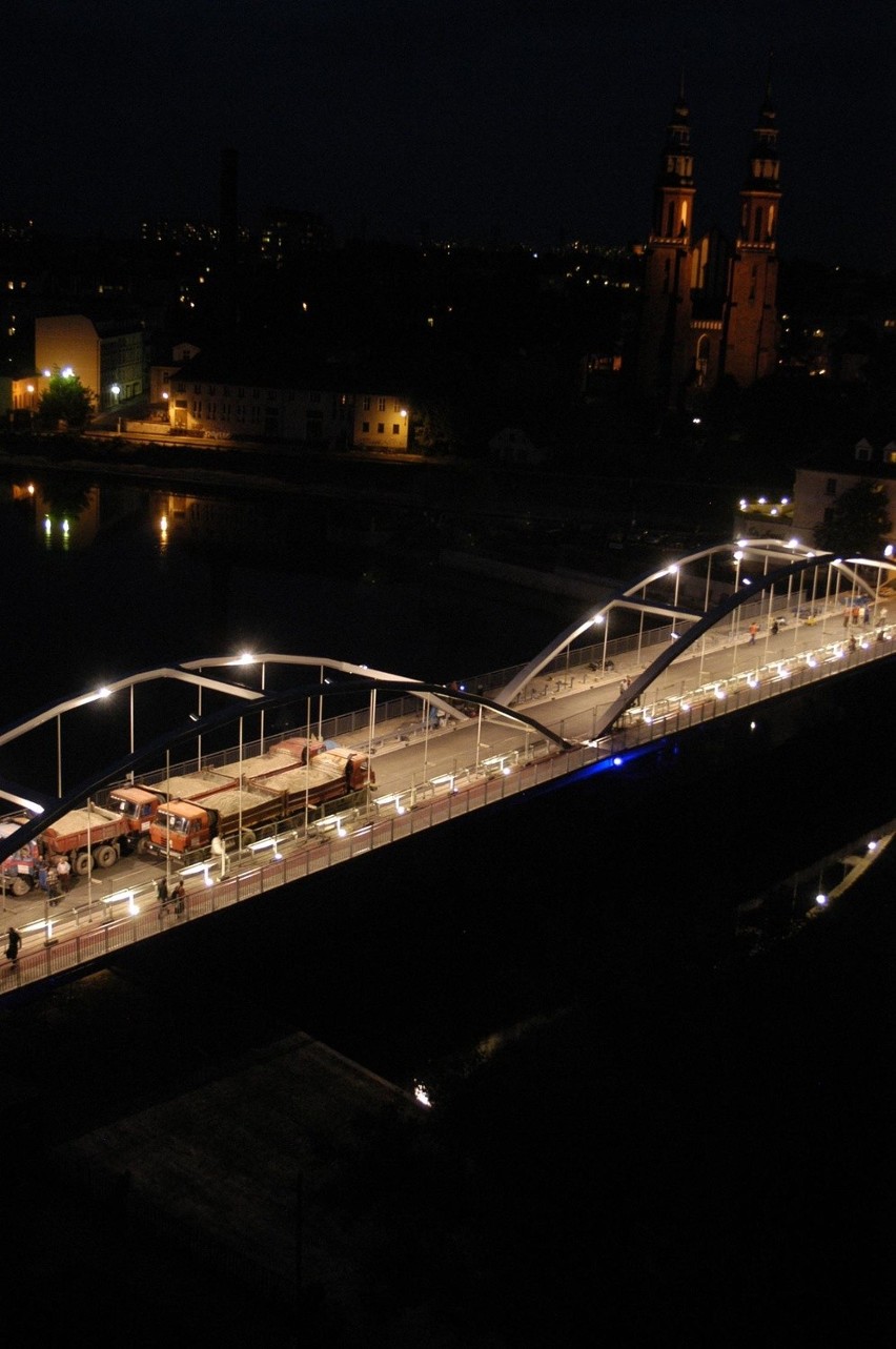 Testy wytrzymalości mostu Piastowskiego.