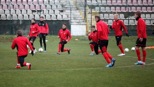 Widzewiacy trenowali pod okiem asystenta Wojciecha Stawowego, Krzysztofa Przytuły.