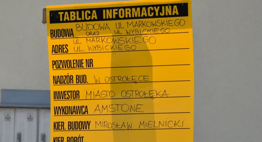 Ostrołęka. Trwa budowa ulic Markowskiego i Wybickiego. Planowane zakończenie – 30.09.2019