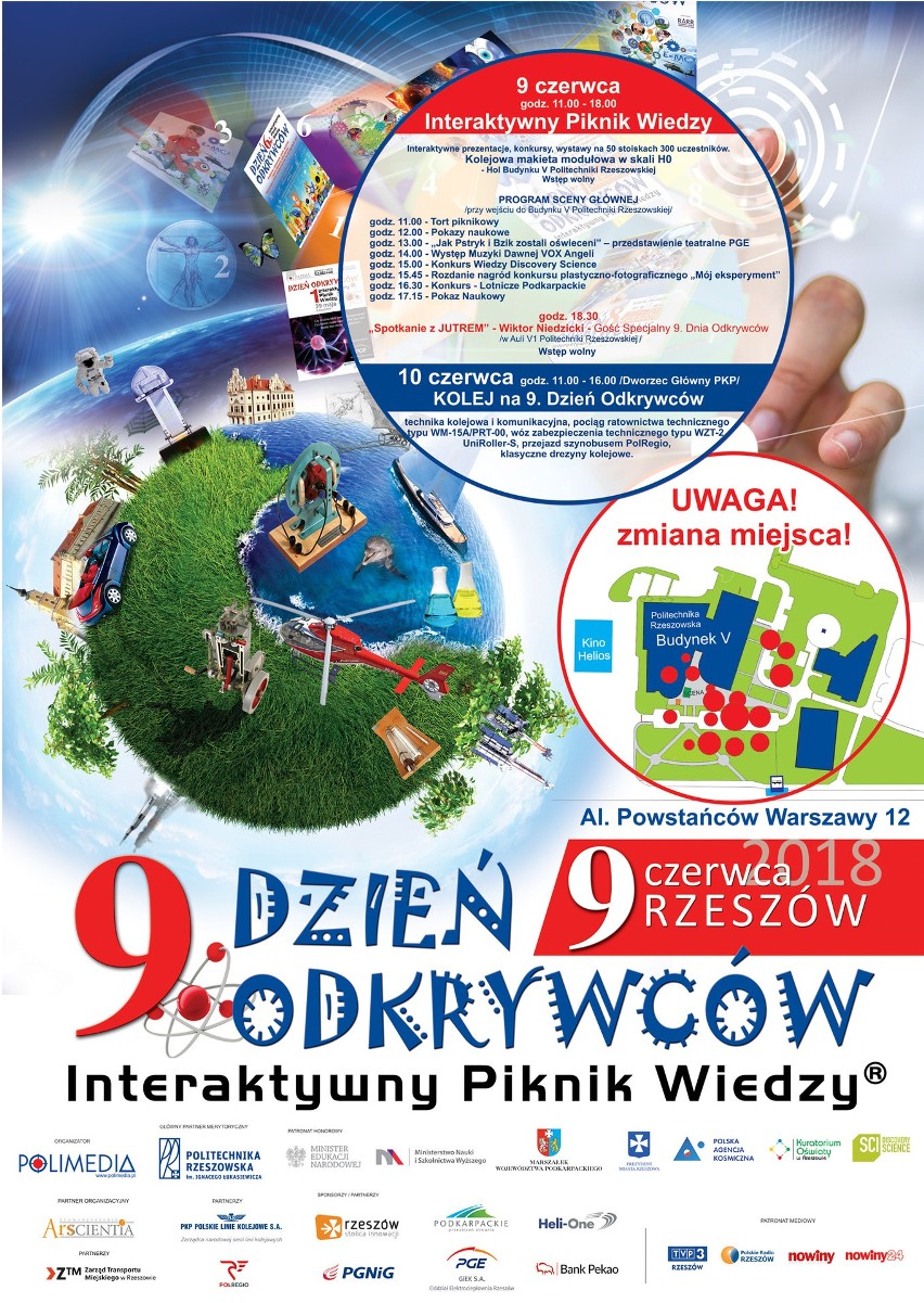 Zbliża się 9. Dzień Odkrywców - Interaktywny Piknik Wiedzy w Rzeszowie. Interaktywne prezentacje, konkursy, wystawy, wykłady, warsztaty