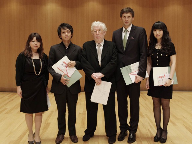 Łodzianin po oficjalnym ogłoszeniu zwycięstwa w Toru Takemitsu Composition Award 2013