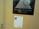 Toruń. Kontrowersje wokół budowy Plaza Center - protest w Warszawie