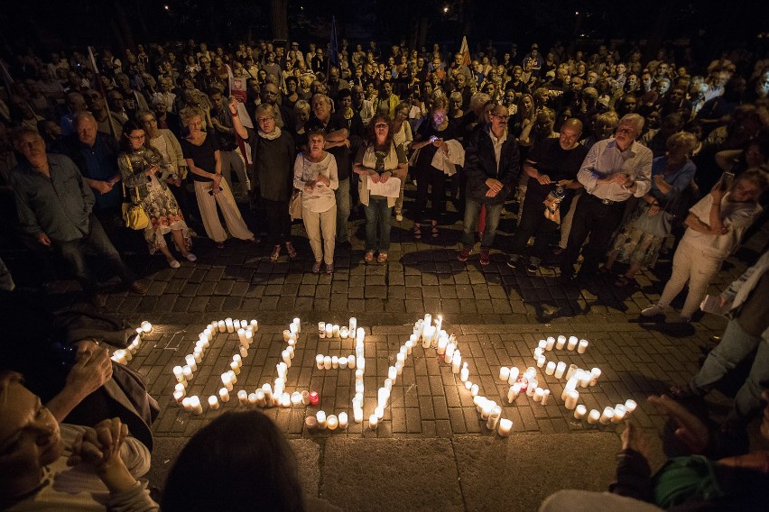 Demonstracja przed słupskim sądem