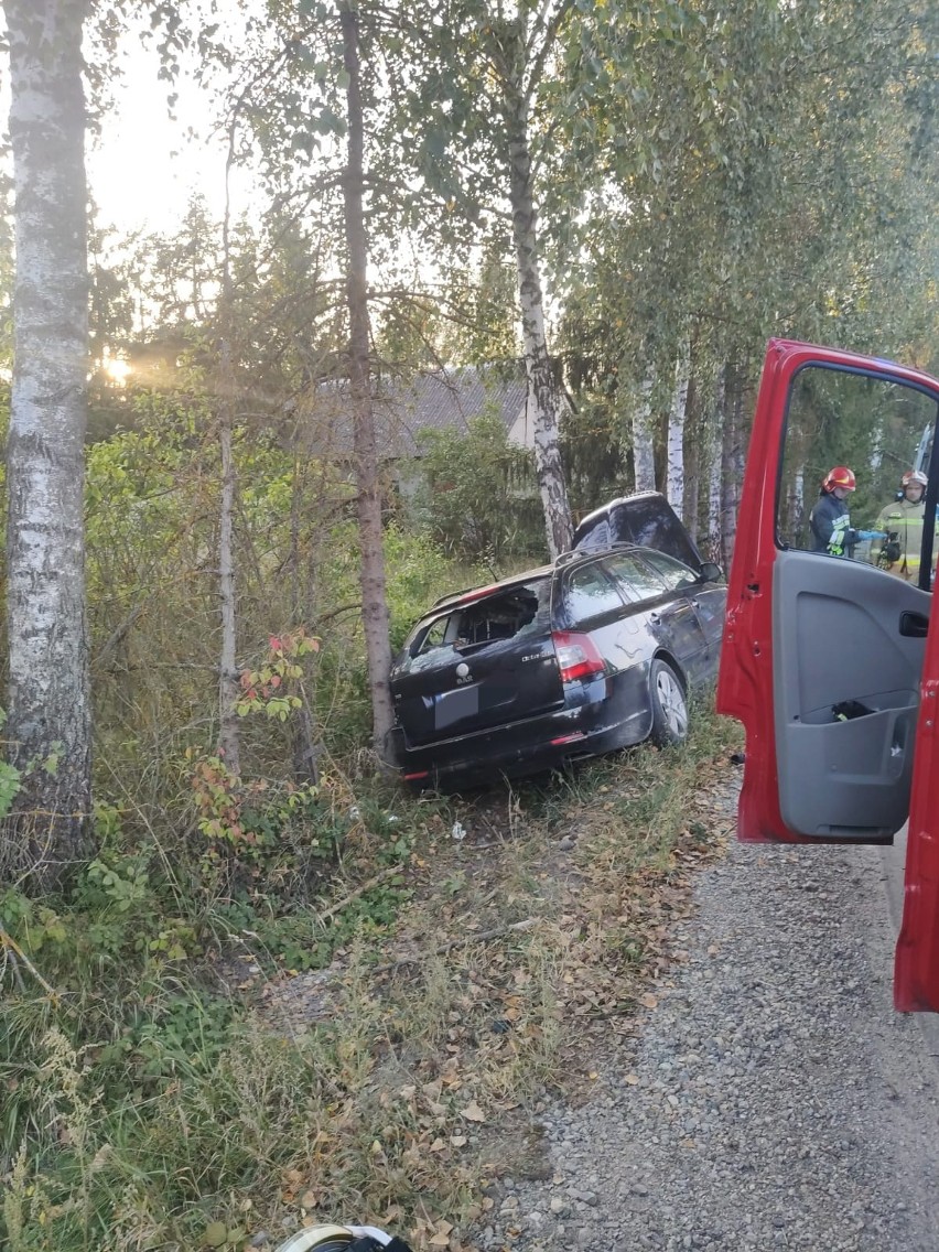 Wypadek pod Chęcinami. Na miejscu lądował śmigłowiec