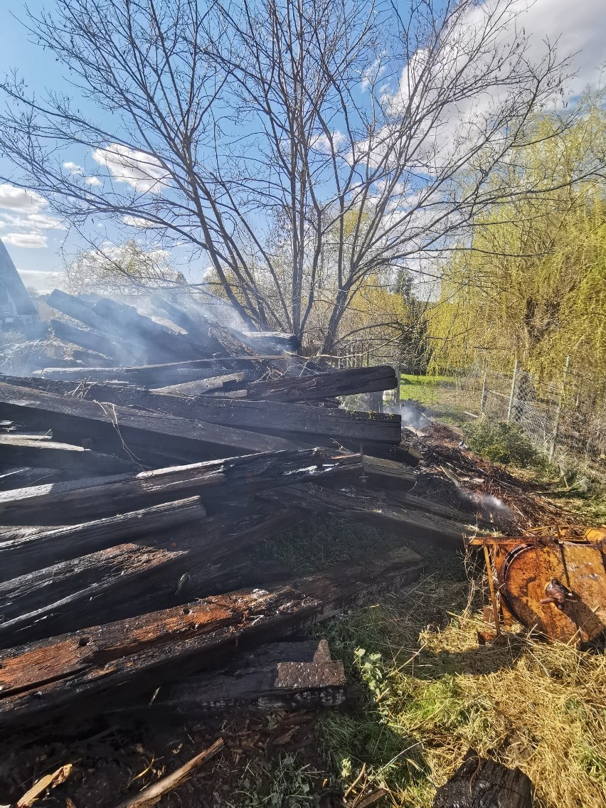 Pożar na terenie zakładu drzewnego w gminie Połczyn-Zdrój