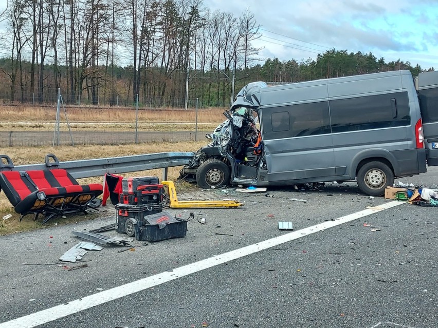 Wypadek na A4 między Węzłami Brzesko i Tarnów, 22.02.2022